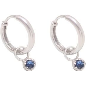 Certified 14K Solid Gold Small Hoop Huggie Earrings For Women|Natural Diamond | Natural Birthstone Gemstone Earrings For Girls
