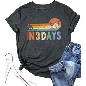 Women Easter Shirt a Lot Can Happen in Three Days Letter Print Tees Easter Festive Christain Short Sleeve Novelty Gift Tops…