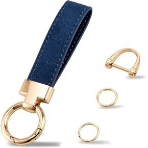 سلسلة مفاتيح سيارة من الجلد الصناعي الناعم العالمي، حامل مفتاح عالمي مع حلقة على شكل حرف D مضادة للفقدان، 2 حلقة مفاتيح ومفك براغي واحد in Kuwait