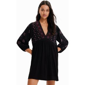 Desigual Women's Woman Woven Dress 3/4 Sleeve