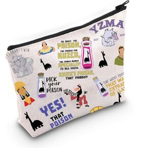 TSOTMO Cartoon Movie Merchandise Gift Kuzco Emperor Movie Cosmetic Bag For Movie Fans Kuzco's Poison Zipper Pouch (Kuzco Bag)