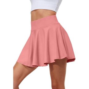 Hiwzffy Pleated Tennis Skirts for Women Tummy Control Golf Skirts with Shorts Pockets High Waisted Lightweight Skorts