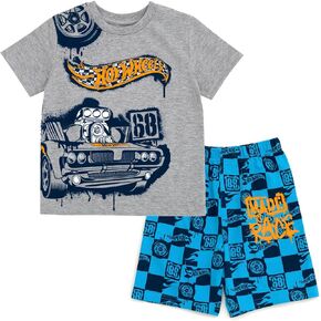 Hot Wheels T-Shirt and French Terry Shorts Outfit Set Toddler to Big Kid