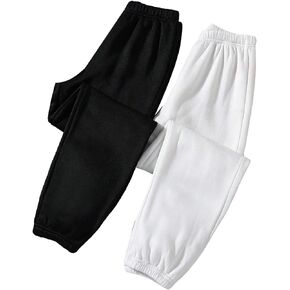 Floerns Girl's 2 Pcs Elastic Waist Jogger Pants Active Running Sweatpants