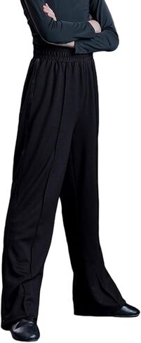 Kids Boys Toddler Striped Latin Modern Dance Pants Elastic Waist Salsa Tango Cha Cha Ballroom Trousers Dancewear Loose in Saudi Arabia