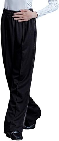 Kids Boys Toddler Striped Latin Modern Dance Pants Elastic Waist Salsa Tango Cha Cha Ballroom Trousers Dancewear Loose in Saudi Arabia