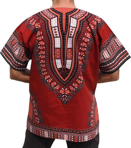 RaanPahMuang Bright Coloured African Dashiki Cotton Shirt Very Big Plus Sizes in Saudi Arabia