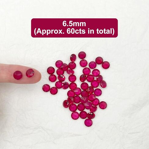 50 قطعة من أحجار الياقوت الاصطناعية المستديرة فضفاضة in Kuwait