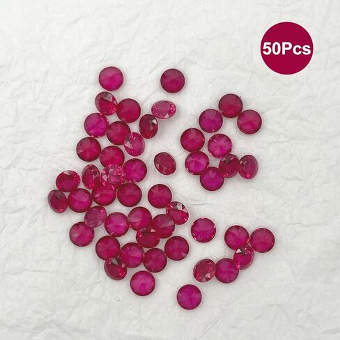 50 قطعة من أحجار الياقوت الاصطناعية المستديرة فضفاضة in Kuwait