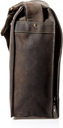 Visconti Harvard X-Large Crossbody Messenger Bag A4 Plus/Distressed Leather, Black, One Size in Saudi Arabia