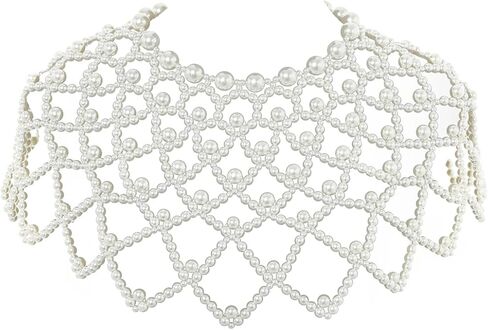 لؤلؤة شال الجسم سلسلة اللؤلؤ الكتف مجوهرات الجسم مثير شرابة الجسم سلسلة الصيف شاطئ الجسم اكسسوارات صحن سلاسل الجسم الطرف in Kuwait