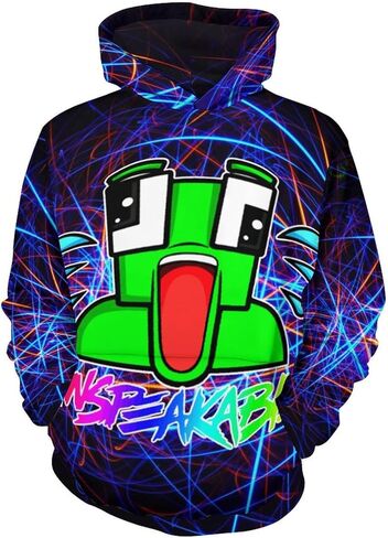 NLIXGVU Kids' Hoodie 3D Print Sweatshirt Soft Pullover Hooded with Big Pockets Fans Gifts for Boys Or Girls Youth, in Kuwait