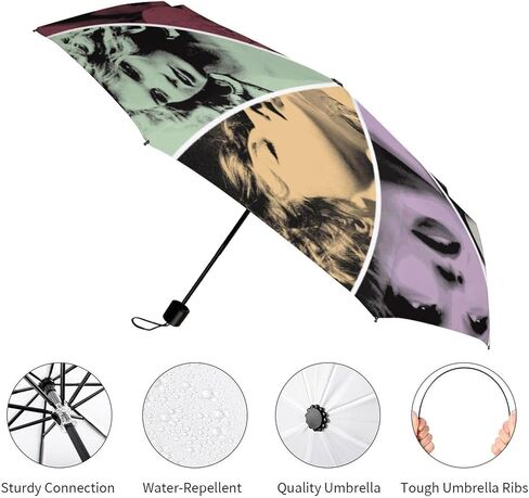مظلة كبيرة بتصميم تايلور مقاومة للرياح والمطر وسهلة الفتح والاغلاق، مظلة مدمجة محمولة للسفر، مظلة قوية لجميع الاحوال الجوية، هدية لمحبي الحفلات الموسيقية in Kuwait