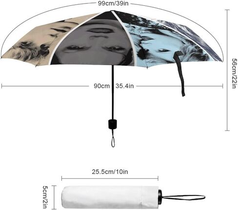 مظلة كبيرة بتصميم تايلور مقاومة للرياح والمطر وسهلة الفتح والاغلاق، مظلة مدمجة محمولة للسفر، مظلة قوية لجميع الاحوال الجوية، هدية لمحبي الحفلات الموسيقية in Kuwait