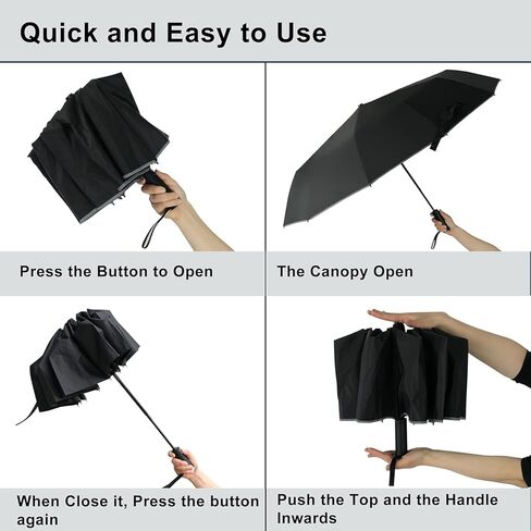 مظلة كبيرة بتصميم تايلور مقاومة للرياح والمطر وسهلة الفتح والاغلاق، مظلة مدمجة محمولة للسفر، مظلة قوية لجميع الاحوال الجوية، هدية لمحبي الحفلات الموسيقية in Kuwait