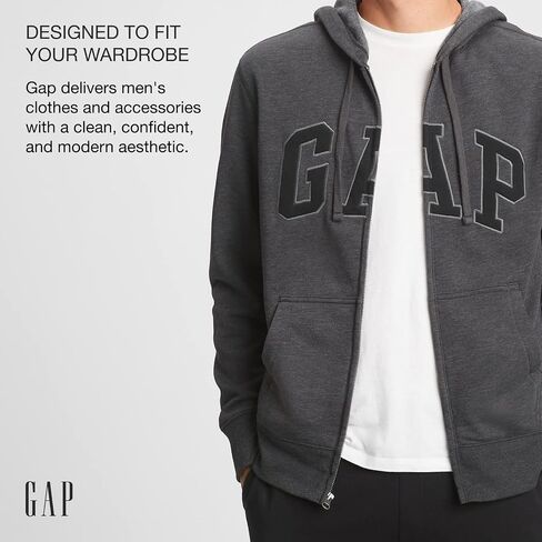 سويت شيرت بغطاء للرأس بشعار التراث من GAP للرجال بسحاب كامل in Saudi Arabia