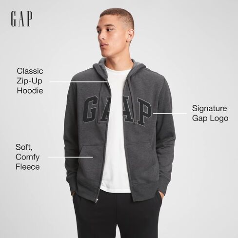 سويت شيرت بغطاء للرأس بشعار التراث من GAP للرجال بسحاب كامل in Saudi Arabia