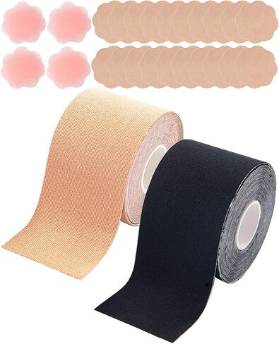 Boobytape لرفع الثدي، شريط المعتوه البتلة عارية الذراعين غطاء الحلمة الثدي الكبير A-E كوب مع بتلات الثدي السيليكون in Kuwait