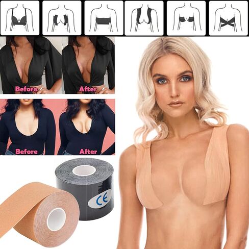 Boobytape لرفع الثدي، شريط المعتوه البتلة عارية الذراعين غطاء الحلمة الثدي الكبير A-E كوب مع بتلات الثدي السيليكون in Kuwait