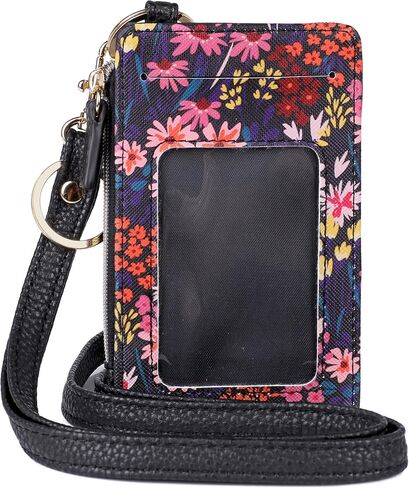 Julia Buxton Ditsy Garden Vegan Leather Everywhere Lanyard in Kuwait