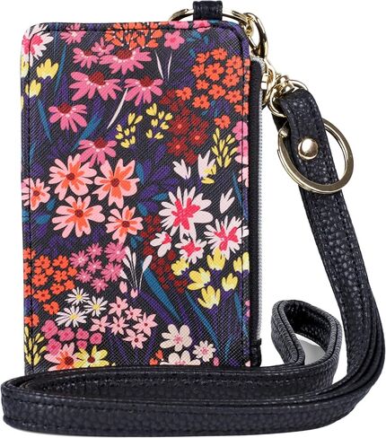 Julia Buxton Ditsy Garden Vegan Leather Everywhere Lanyard in Kuwait