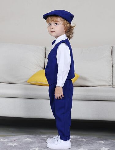 A&J DESIGN Baby Toddler Boys Gentleman Suit Set, 3pcs Outfits Shirts & Vest & Pants in Saudi Arabia