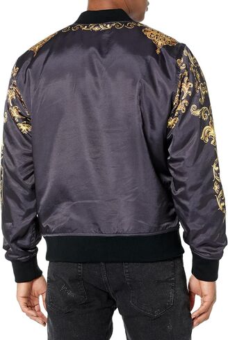 GUESS Men's Irvine Satin Royal Bomber Jacket in Saudi Arabia