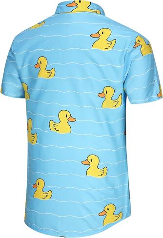 KYKU Men's Casual Button-Down Shirts Hawaiian Shirt Short Sleeve Beach Clothes with Pockets in Kuwait