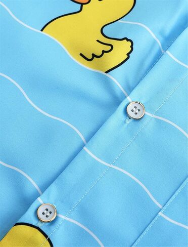 KYKU Men's Casual Button-Down Shirts Hawaiian Shirt Short Sleeve Beach Clothes with Pockets in Kuwait