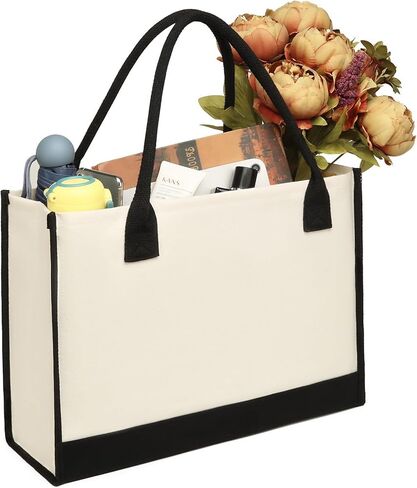 Womens Large Capacity Canvas Tote Bag Personalized Shoulder Handbag Christmas Gifts in Kuwait