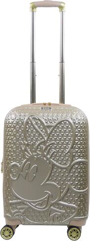 FUL Disney Minnie Mouse 22 Inch Rolling Luggage, Textured Hardshell Carry On Suitcase with Spinner Wheels and 2 ID Tags, Gold in Saudi Arabia