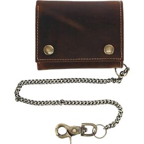 CTM® Men's RFID Hunter Leather Chain Wallet