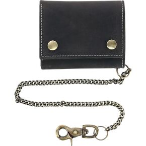 CTM® Men's RFID Hunter Leather Chain Wallet in Saudi Arabia