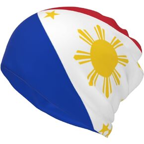 Cute Philippines Filipino Flag Beanie Hat Headwear Knit Beanie Scarf Head Wrap Cap for Women Men