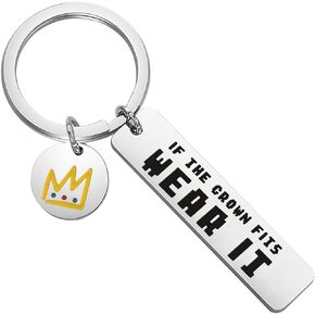 KEYCHIN Dream Ranboo Keychain SMP Gifts If the Crown Fits Wear It Jewelry Ranboo Quote Gifts For SMP Gamer