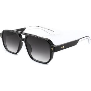 FEISEDY Retro Square Aviator Sunglasses Women Men, 70s Small Vintage Rectangle UV400 Sun Glasses B9120