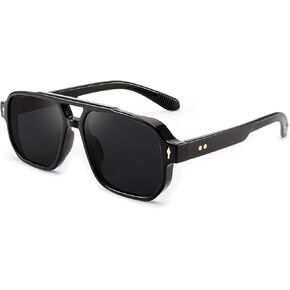 FEISEDY Retro Square Aviator Sunglasses Women Men, 70s Small Vintage Rectangle UV400 Sun Glasses B9120