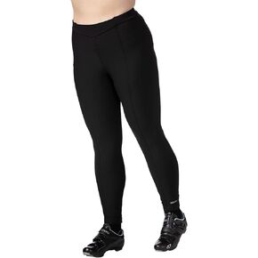 Terry Cycling Padded Bike Pants Womens Coolweather Tight Plus Size 28" Warm Fleece Leggings for Women with Padding Pocket