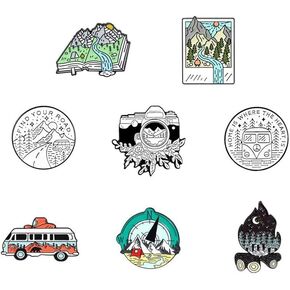 GYAYU Outdoors Enamel Pins for Backpacks - Enamel Pins Set,Cute Pins for Jackets Enamel Pin Set for Bookbags Lapel Pin