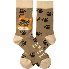 Primitives By Kathy Socks - I Love My French Bulldog