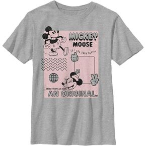 Characters Orginal Mickey Boy's Heather Crew Tee