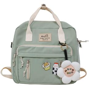 Alafime Cute Backpack Kawaii School Supplies Laptop Bookbag, Back to School and Off to College Accessories (Green1)