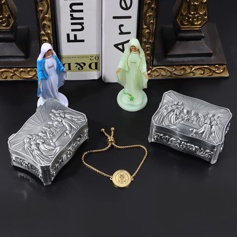 سوار ميدالية القديس بنديكت، سوار قلادة من الفولاذ المقاوم للصدأ من سانت بنديكت، ميدالية طرد الأرواح الشريرة من الفولاذ المقاوم للصدأ، ميدالية مسيحية سرّية، درء مجوهرات الحماية الشريرة، هدية كاثوليكية in Kuwait