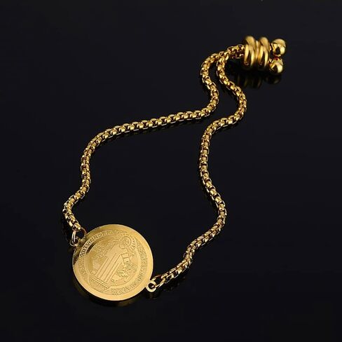 سوار ميدالية القديس بنديكت، سوار قلادة من الفولاذ المقاوم للصدأ من سانت بنديكت، ميدالية طرد الأرواح الشريرة من الفولاذ المقاوم للصدأ، ميدالية مسيحية سرّية، درء مجوهرات الحماية الشريرة، هدية كاثوليكية in Kuwait