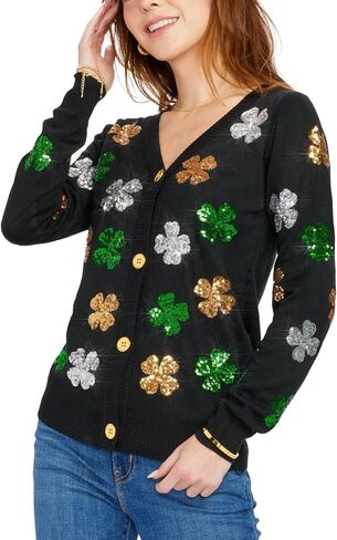 Tipsy Elves Women's St. Patrick's Day Cardigans - Comfy Loungewear for Irish Pride in Saudi Arabia