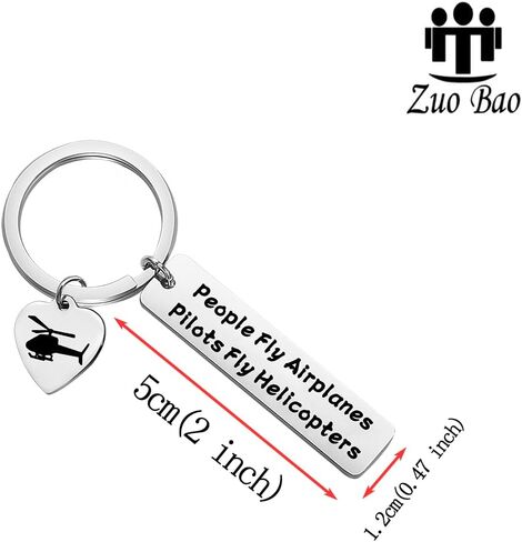 Zuo Bao Helicopter Pilot Gifts Aviation Student Jewelry People Fly Airplanes Pilots Keychain Gift for Instructors in Saudi Arabia
