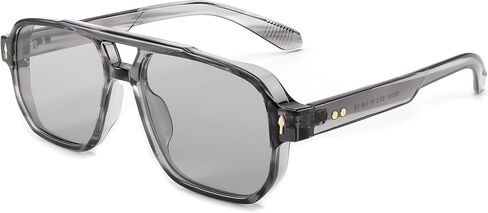 نظارة شمسية FEISEDY Retro Square Aviator للنساء والرجال، نظارات شمسية مستطيلة عتيقة 70s UV400 B9120 in Kuwait