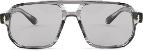 نظارة شمسية FEISEDY Retro Square Aviator للنساء والرجال، نظارات شمسية مستطيلة عتيقة 70s UV400 B9120 in Kuwait