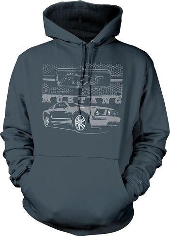 Lucky Ride MUSTANG PONY HOODIE GRILL WITH FORD CAR HOODED SWEATSHIRT in Kuwait