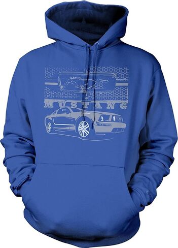 Lucky Ride MUSTANG PONY HOODIE GRILL WITH FORD CAR HOODED SWEATSHIRT in Kuwait